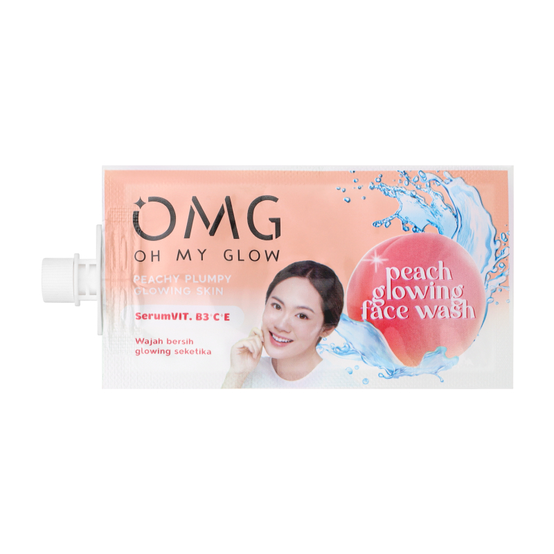 [PEACH FACE WASH | 9GR | 50GR | BPOM] OMG OH MY GLOW Peach Glowing Face Wash - 9 gr - 50 gr_Cerianti