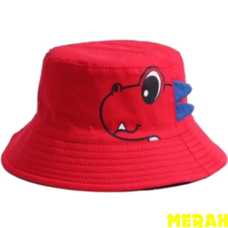 COD-Topi Bucket Anak Laki-laki / Perempuan Gambar Kartun Dinosaurus / BUCKET DINO