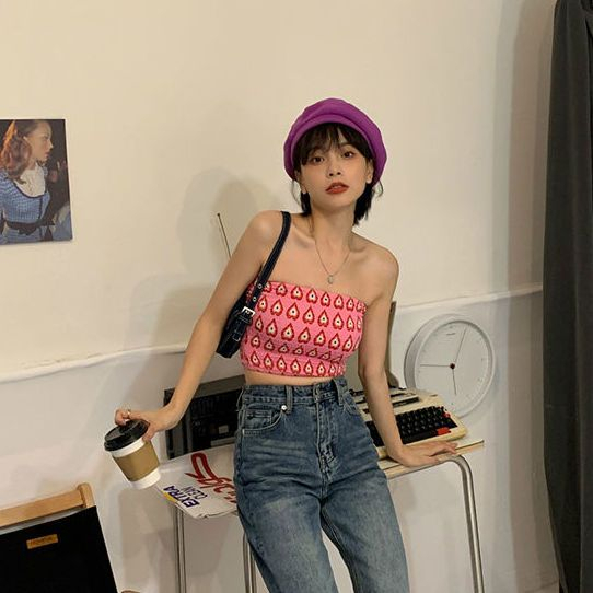 Jennie Style Tube Top Sexy Sleeves Top