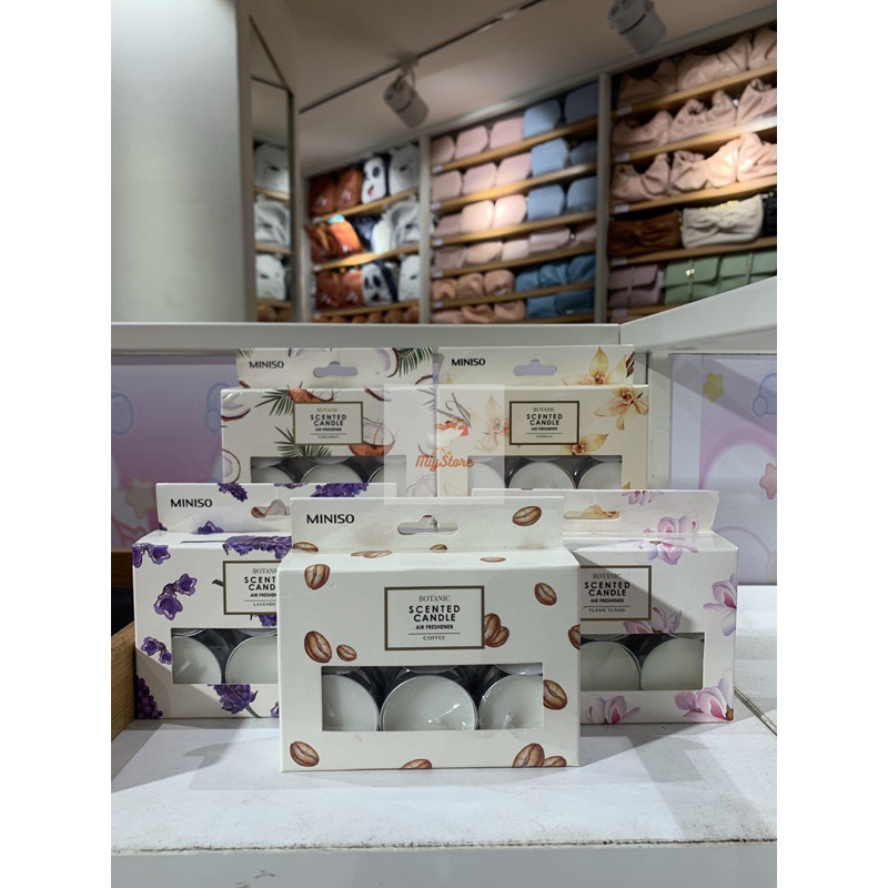 MINISO Lilin Aromaterapi Isi 12 pcs / Botanic Scented Candle Air Freshener