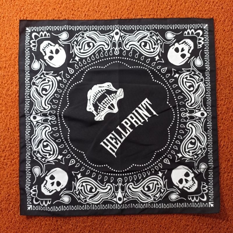 Bandana Slayer Hellprint X Garasi Rebel Distro Sapi Tangan Kasual Bando Slayer Sablon