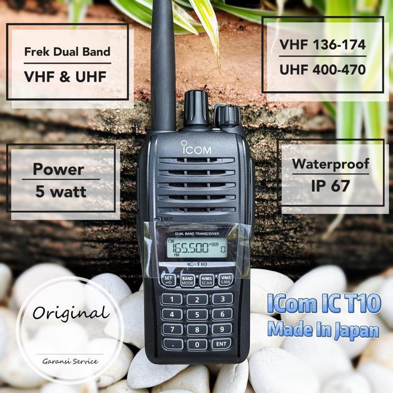 HT iCom ic T10 Dual Band walkie talkie iCom T10 icom ic T 10 Handy talkie waterproof dual band iCom 
