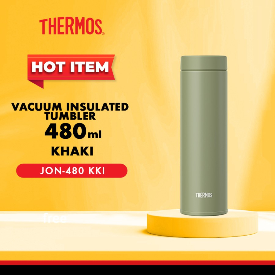 Thermos Vacuum Insulated Tumbler 480ml - Khaki JON480KKI