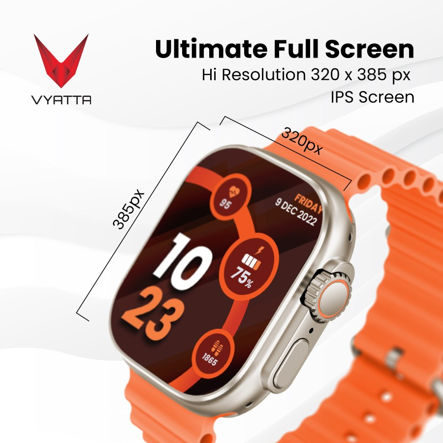 VYATTA FITME U MAX SMARTWATCH LARGE IPS SCREEN 1,96&quot; 100+ SPORT MODE