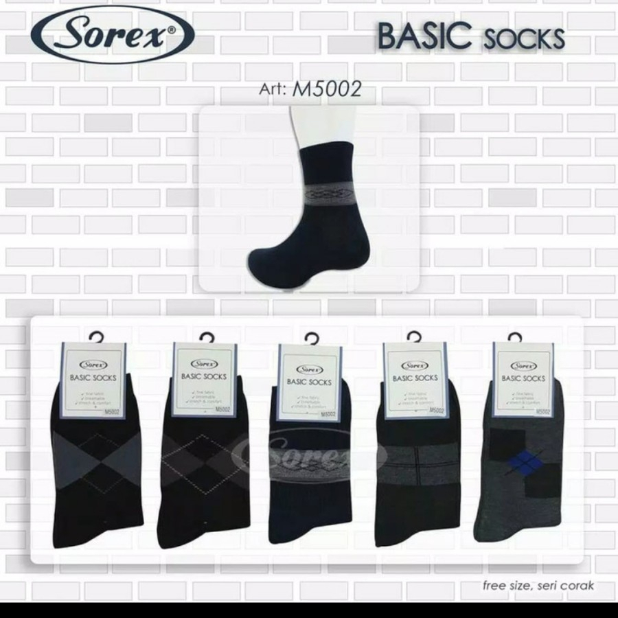 SOREX MEN BASIC ANKLE SNEAKER SOCKS 5001 5002 5003 5004 5005 - KAOS KAKI KANTOR PRIA