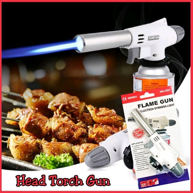 Gas Torch Head Flame Gun kepala alat las portable Barbeque Camping