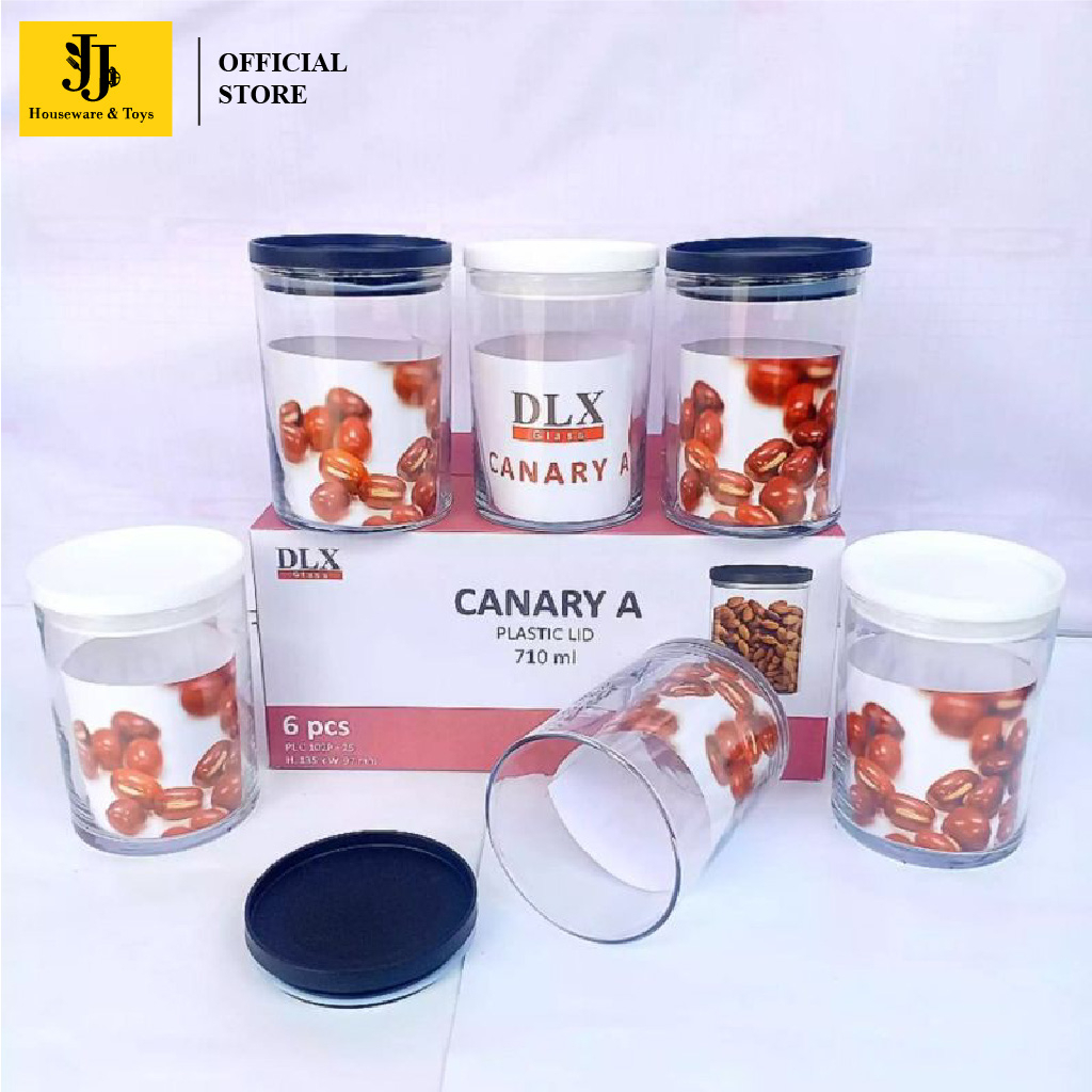 JJ Houseware & Toys-Dlx Canister Tutup Plastik Canary A,B Dan C