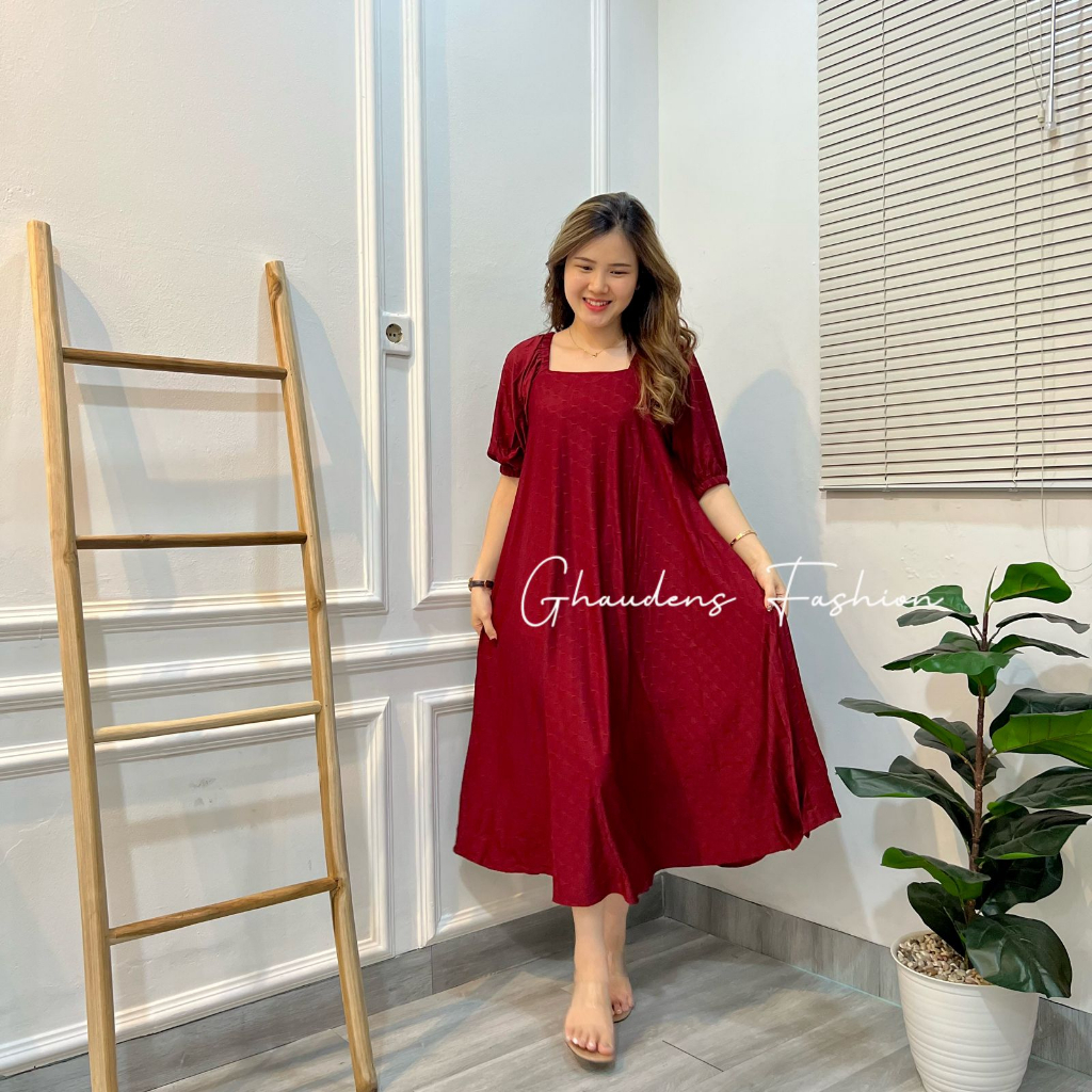 Long Midi Dress Clara Embos 7001 - Ghaudens