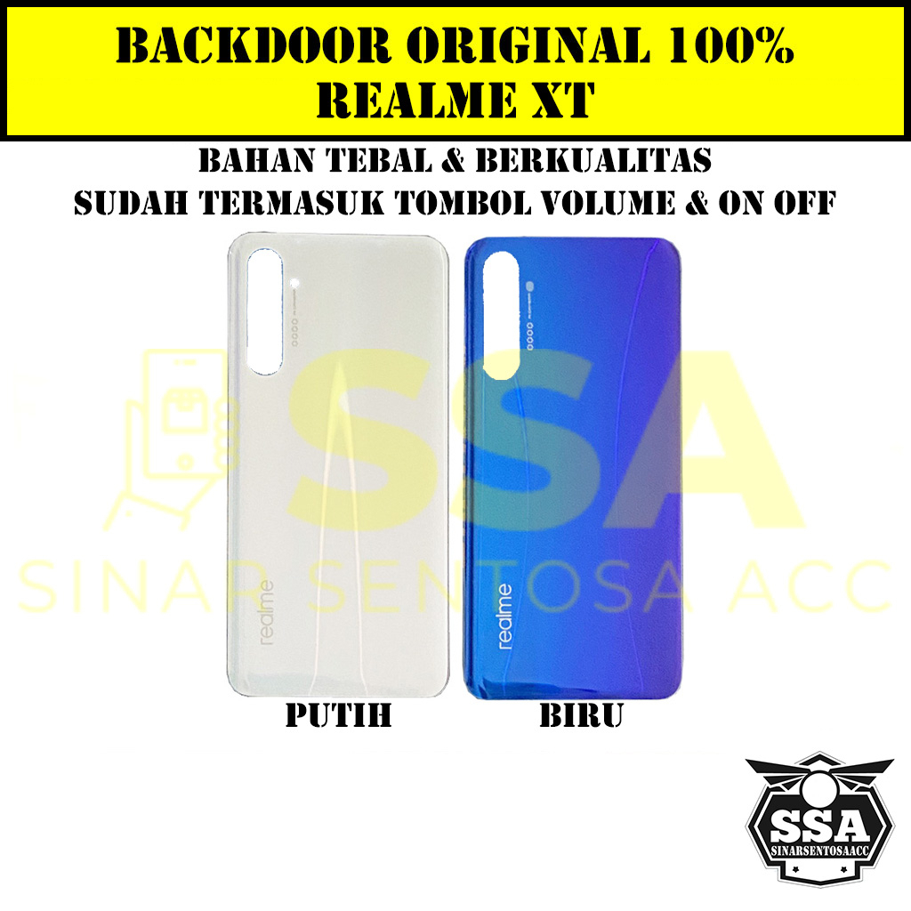 Backdoor Original 100% Realme XT Tutup Baterai Tutup Belakang Backcover Back cover Real Me XT RealmeXT X T