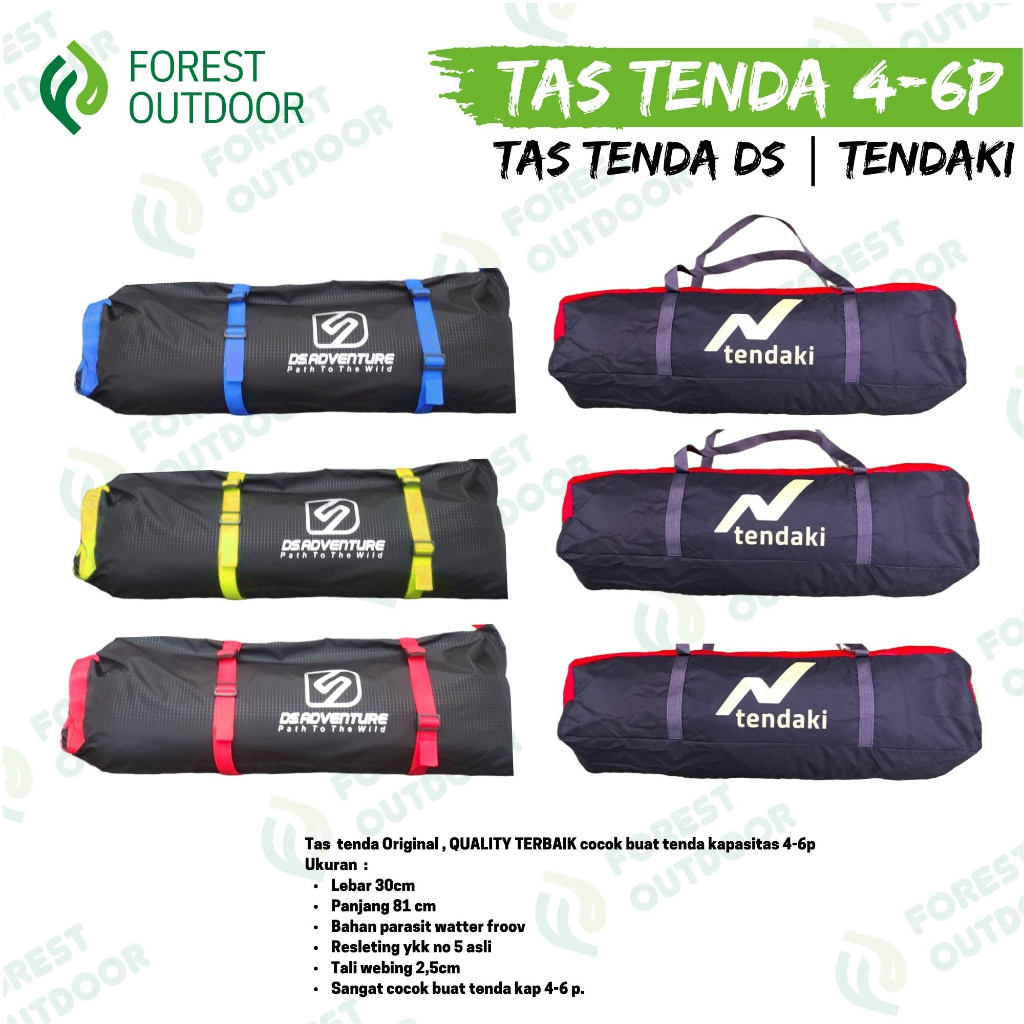 Tas tenda Ds Adventure / Sarung tenda camping kapasitas 4-5 orang
