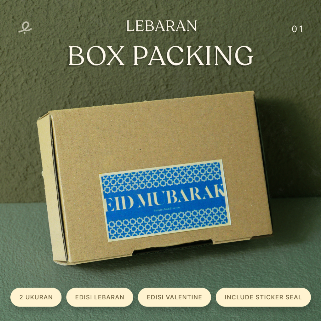 

[READY] Box Packaging Corrugated | IDUL FITRI LEBARAN | VALENTINE | Sticker Seal | Kertas Serut | 15x10x5cm | 18x18x7cm