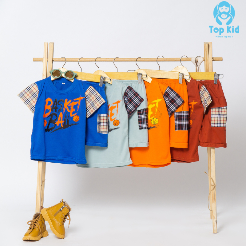 Top Kid Setelan Kaos Jordan Celana Pendek Anak Laki 2-9 Tahun 019