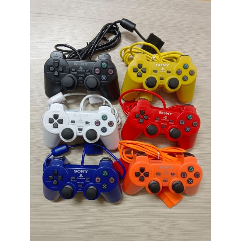 STIK PS2 OP STICK PS2 WARNA DUALSHOCK ORI PABRIK KABEL ORI SERAT