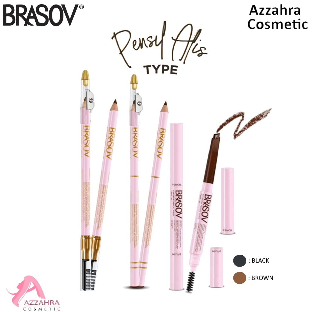 BRASOV Eyebrow Pencil 2.5g Original PENSIL ALIS TYPE A | TYPE B