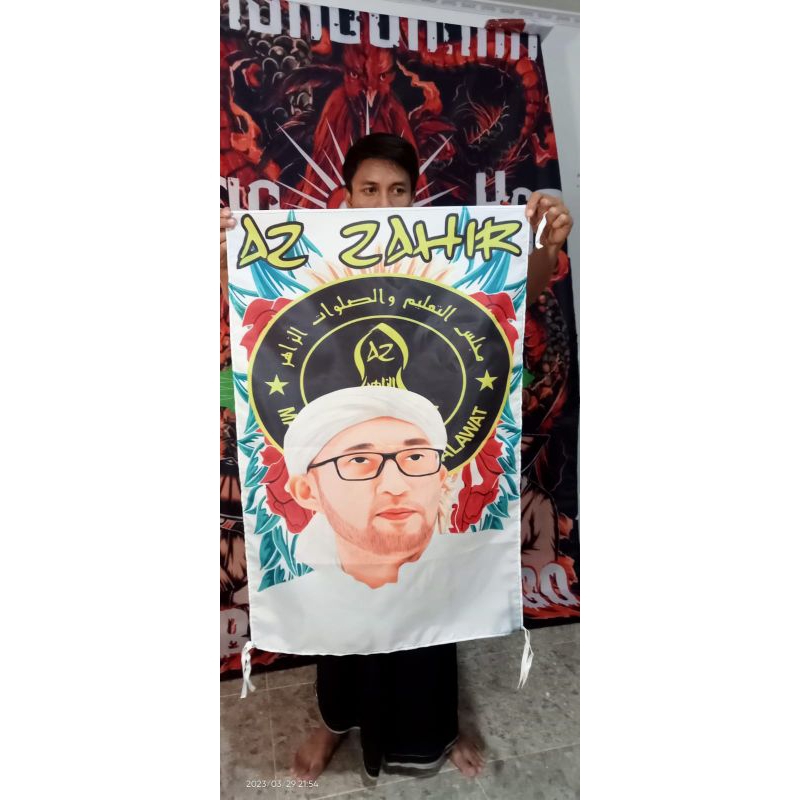 Bendera printing AZ ZAHIR ready stok