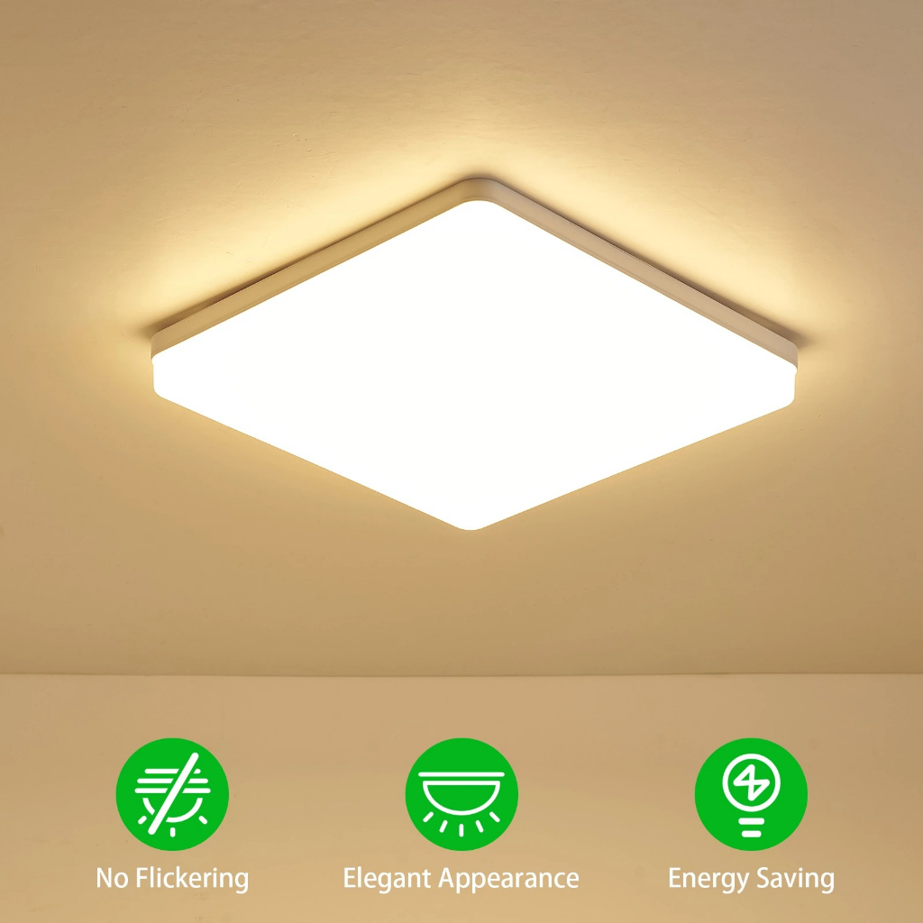 Lampu Plafon LED Ceiling Light 36W 40x4 cm Warm White - MA36 - White