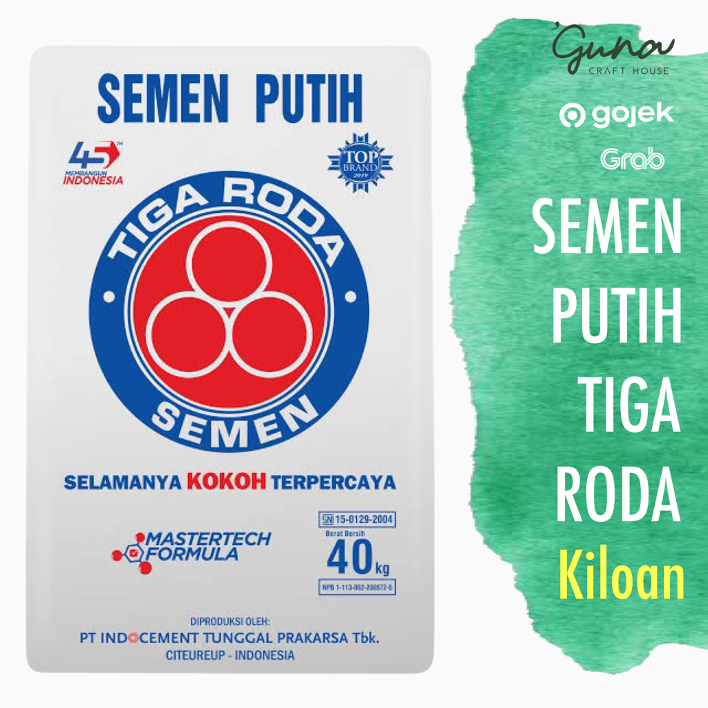 Semen Kiloan Tiga Roda - Semen Putih - Semen Instant Hitam 1kg