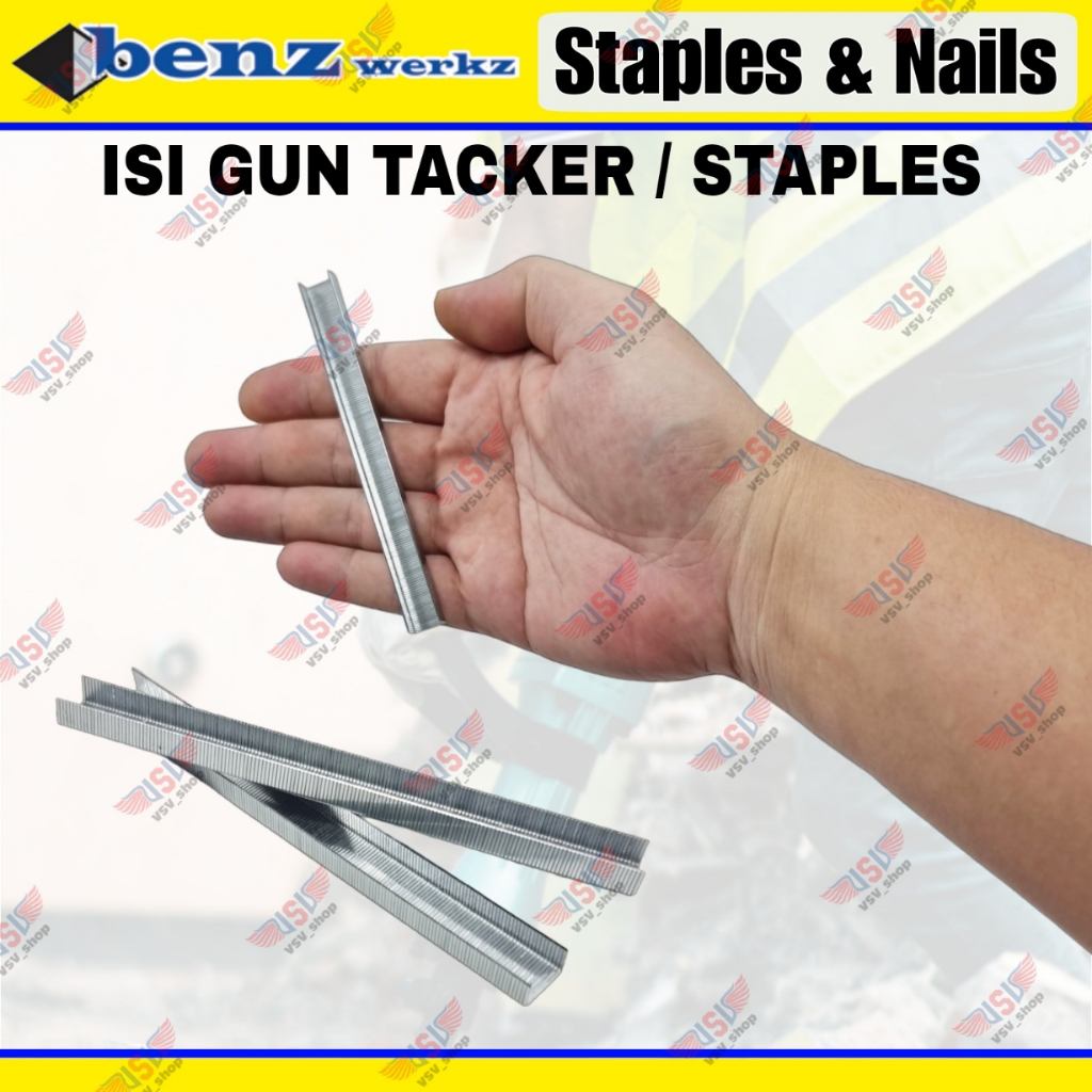 ISI Staples gun 13/8 Refill Gun Tacker Stapler Staples Jok 8mm