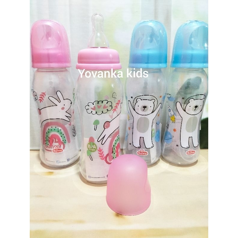 Botol Susu DOT Bulat Karakter(Bonus DOT Gepeng)BPA Free 250 Ml/125Ml 2419/1219