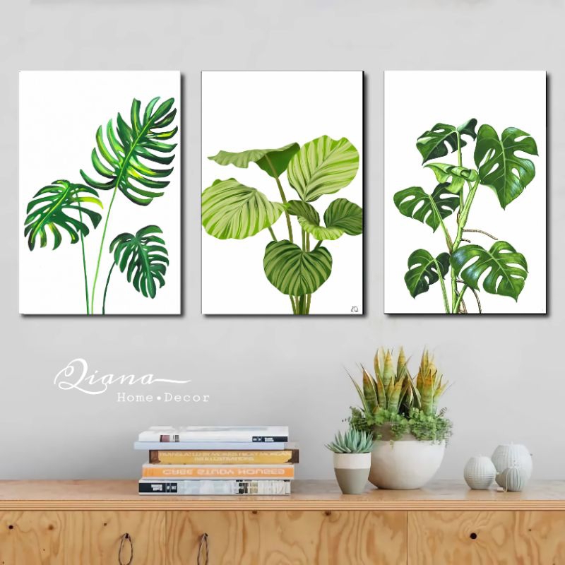 Wall Decor Hiasan Dinding Dekorasi Daun Monstera Aesthetic -  AK 20×30 Pajangan Rungan