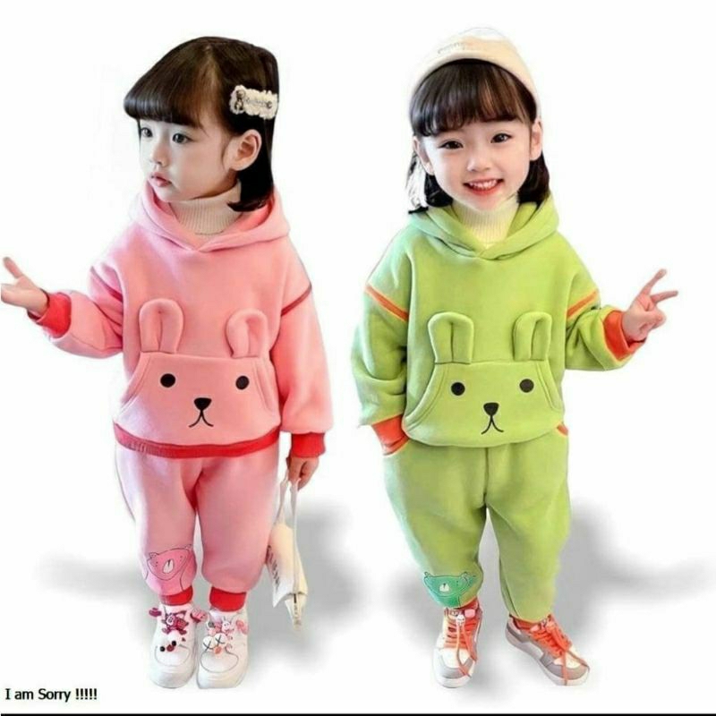 SETELAN ANAK PEREMPUAN BAJU ANAK PEREMPUAN HOODIE ANAK USIA 1-6 TAHUN