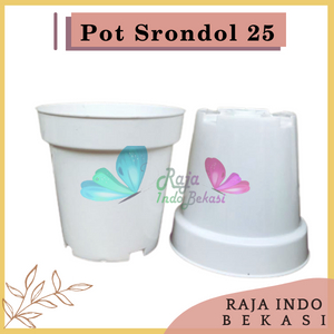 Pot Tinggi Srondol 25 Putih - Pot Tinggi Usa Eiffel Effiel 18 20 25 Pot Tinggi 15 18 20 30 35 40 50 Cm pot bunga plastik pot tanaman Pot Bibit Besar Mini Kecil Pot Srondol