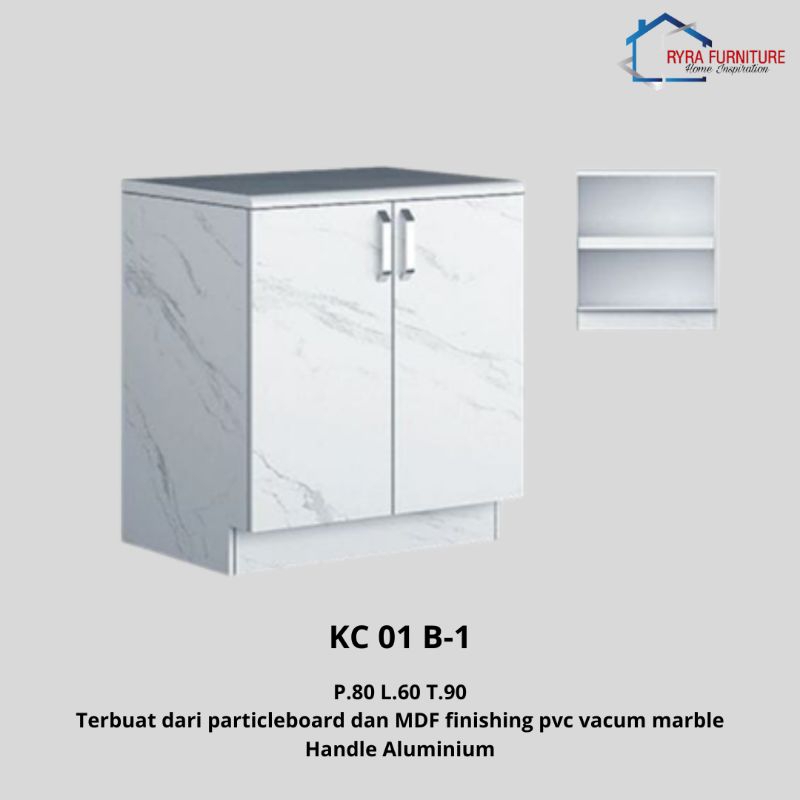 BUFET DAPUR/RAK DAPUR/KITCHEN SET MEWAH MARBLE - KC 01 B-1 - SIANTANO