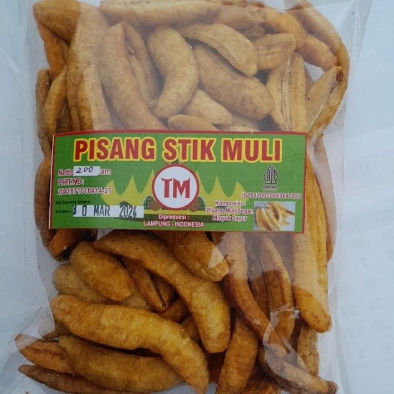 

sale pisang muli matang oven renyah dan manis 200gr,pisang stik muli matang segar 200gr