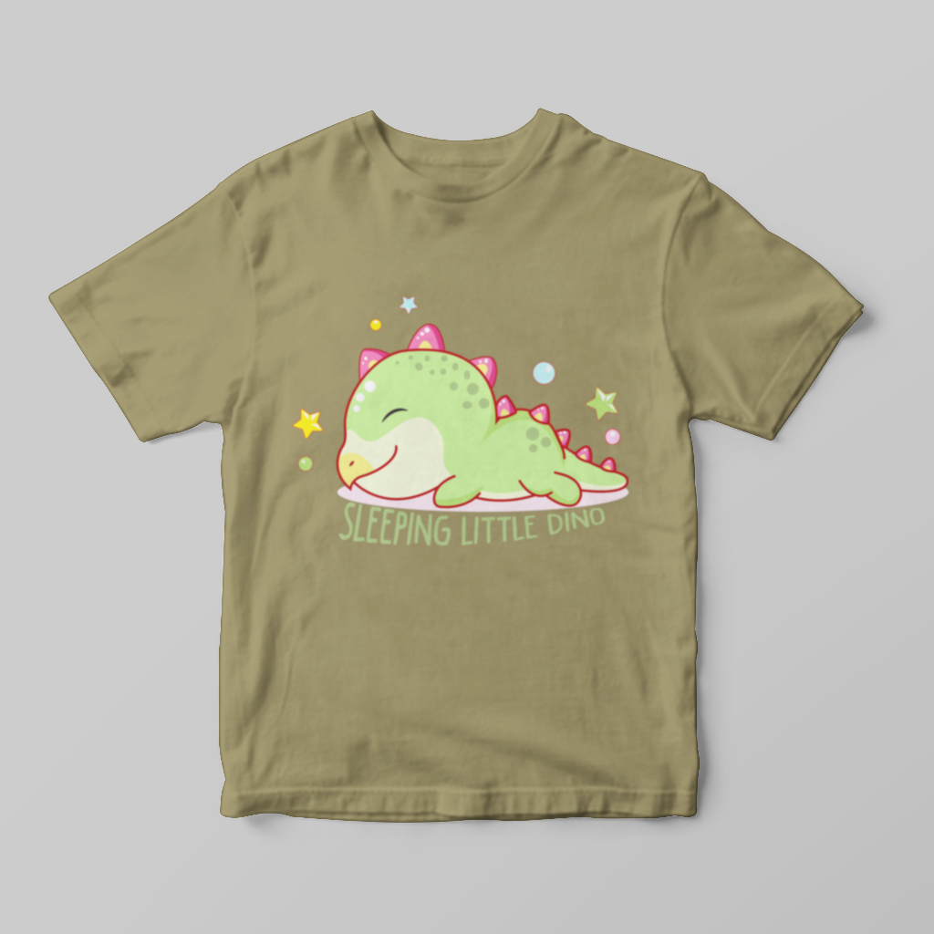 Kaos Anak Sleeping Dino - Atasan Anak Laki Laki dan Perempuan