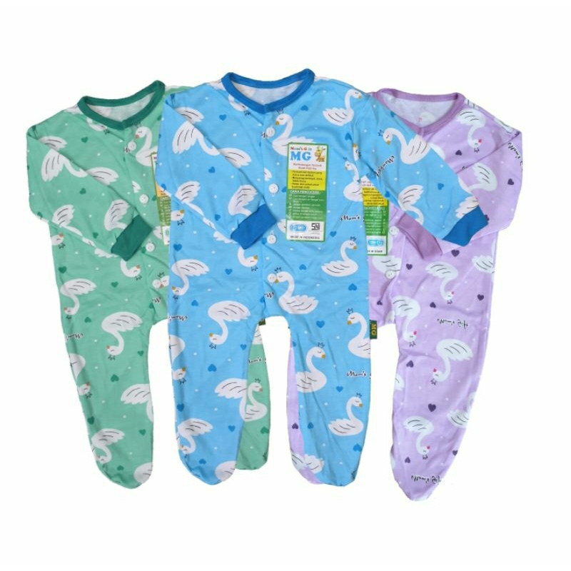 (3 Pc) Jumper Bayi Bodysuit E77 Newborn Pendek (0-6 Bulan) SNI Newborn Baju Kodok Jumper BODYSUIT