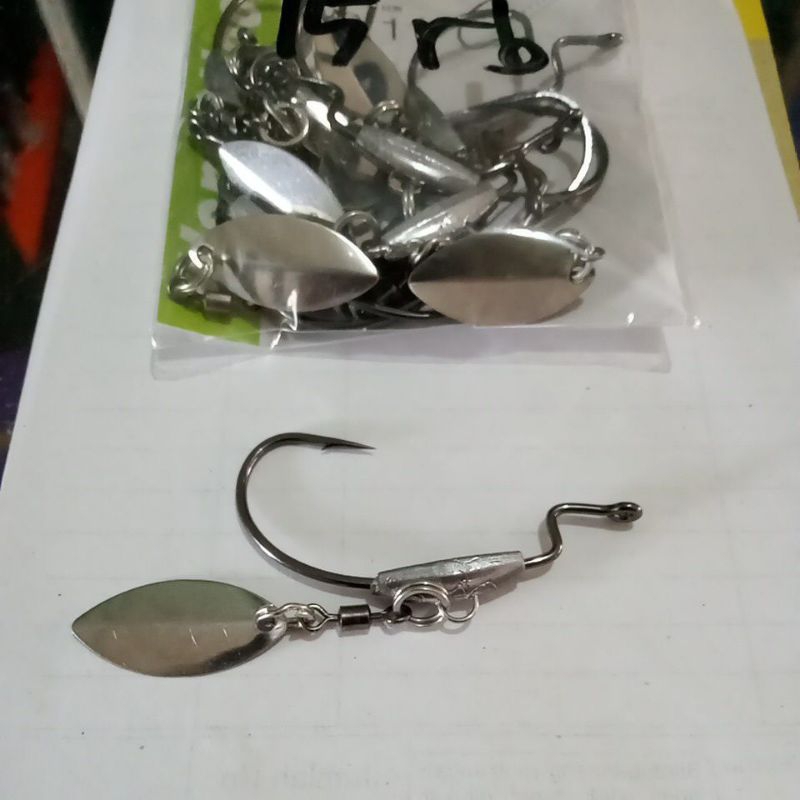 worm hook bkk + blade untuk zman 8cm dan 6cm