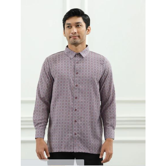 Geulis Maroon Aksa Shirt XL - Arya Koko L