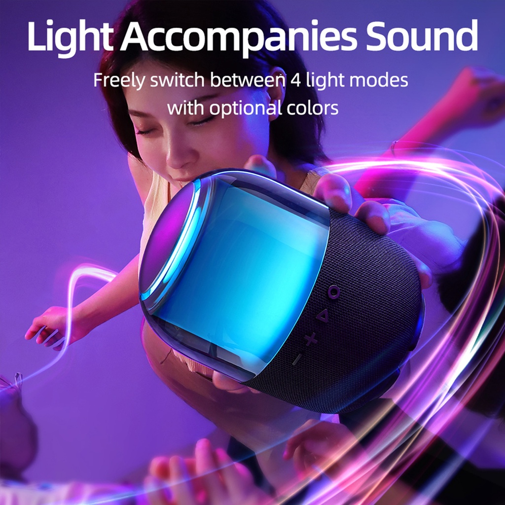 KiiP Wireless Y7 Bluetooth Speaker Portable TWS RGB LED HIFI SOUND-lebih stabil, cepat dan minim delay +  High Quality