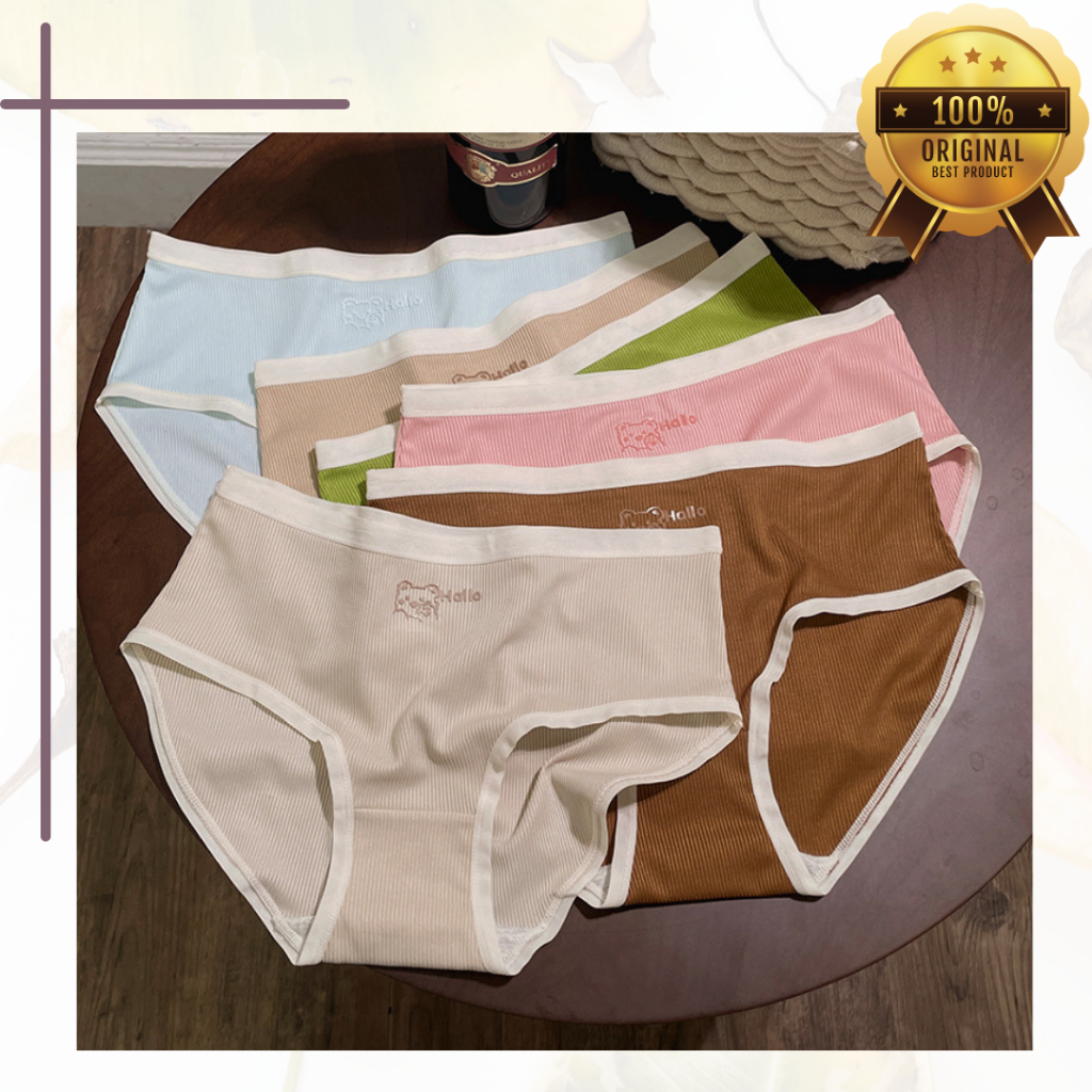 Celana Dalam Wanita Katun Premium/ Celana Dalam Hello Katun Import ORIGINAL