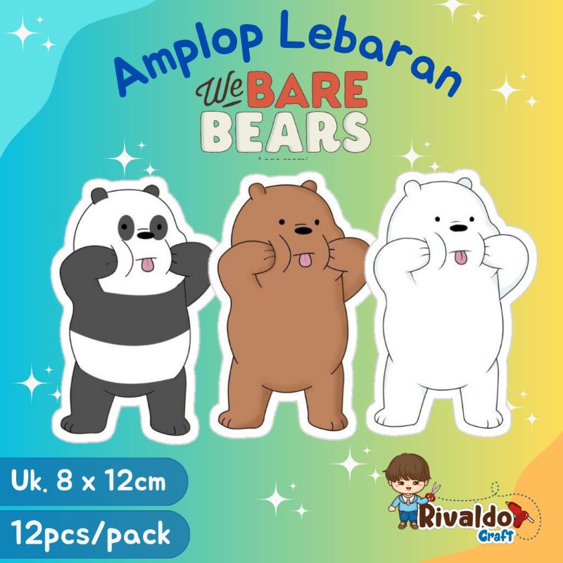 

(12pcs) angpau lebaran karakter We Bare Bears