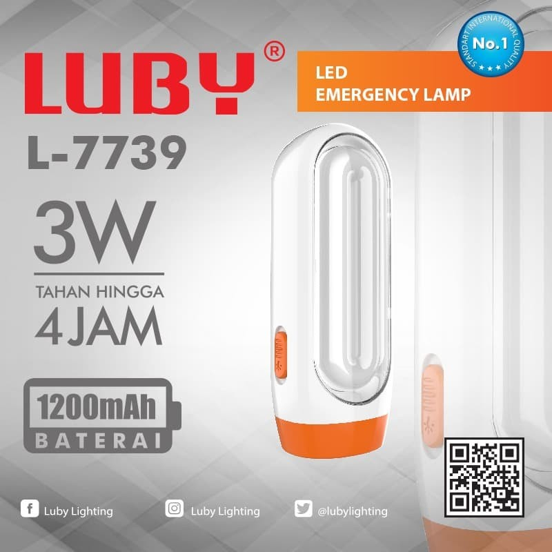 Lampu Emergency & Senter emergency LED 20SMD +3W Super LED LUBY