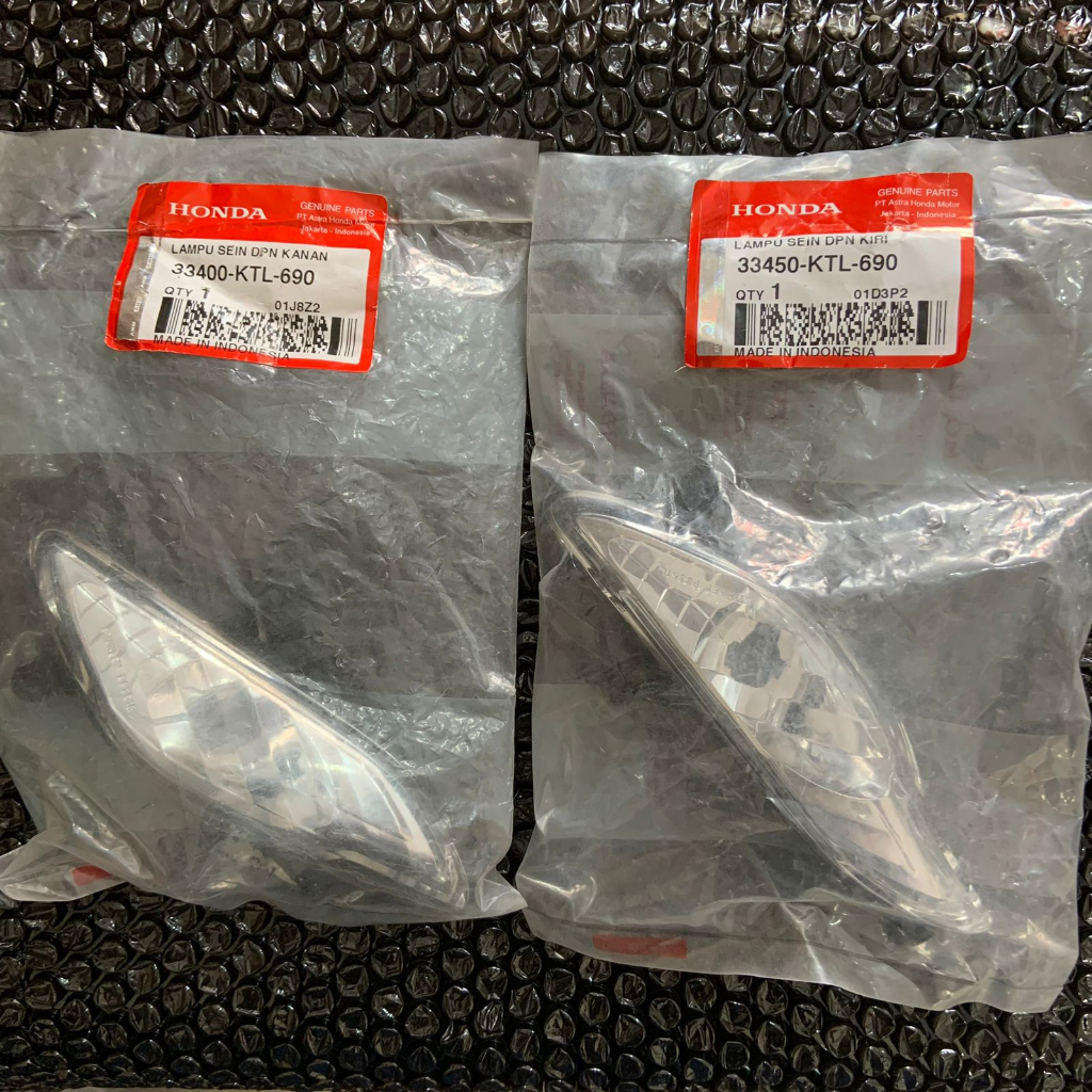 [Satu Set] Kanan Kiri Lampu Sein Riting Depan - Honda Supra Fit New - Jaminan Original 100% - 33400K