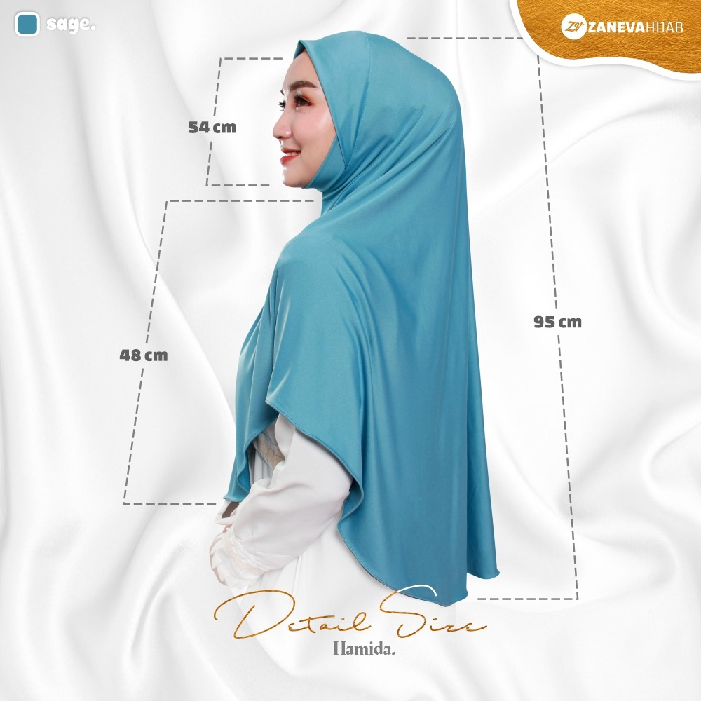 Hamida Khimar Dagu By Zaneva Hijab l Bergo Malaysia l Bergo Jersey Premium l Hijab Malaysia l Hijab Dagu l Bergo Instan Dagu l BELI 5 GRATIS 1