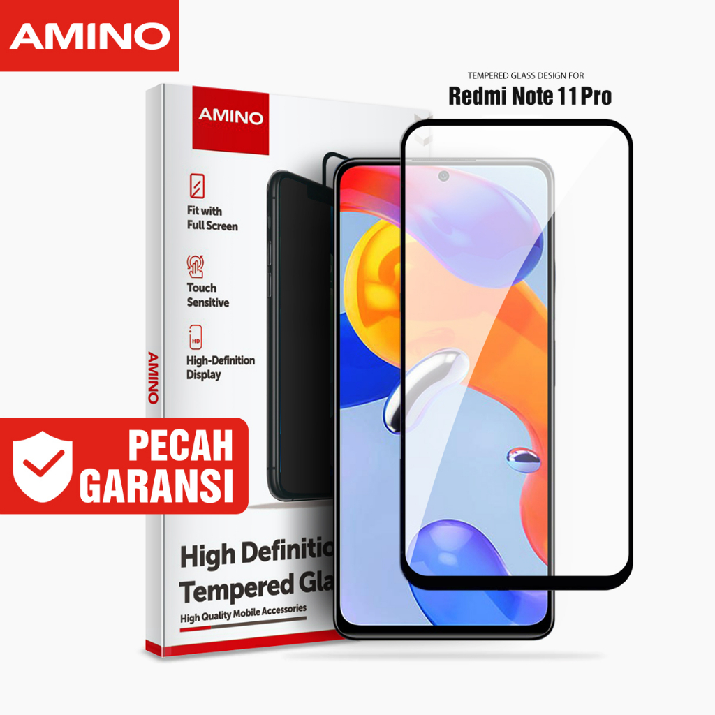 AMINO Tempered Glass 5D Untuk xiaomi Redmi Note 11 Pro / xiaomi Redmi Note 11 Pro 5G 6.67 inch Fullcover Premium Glass Full Screen