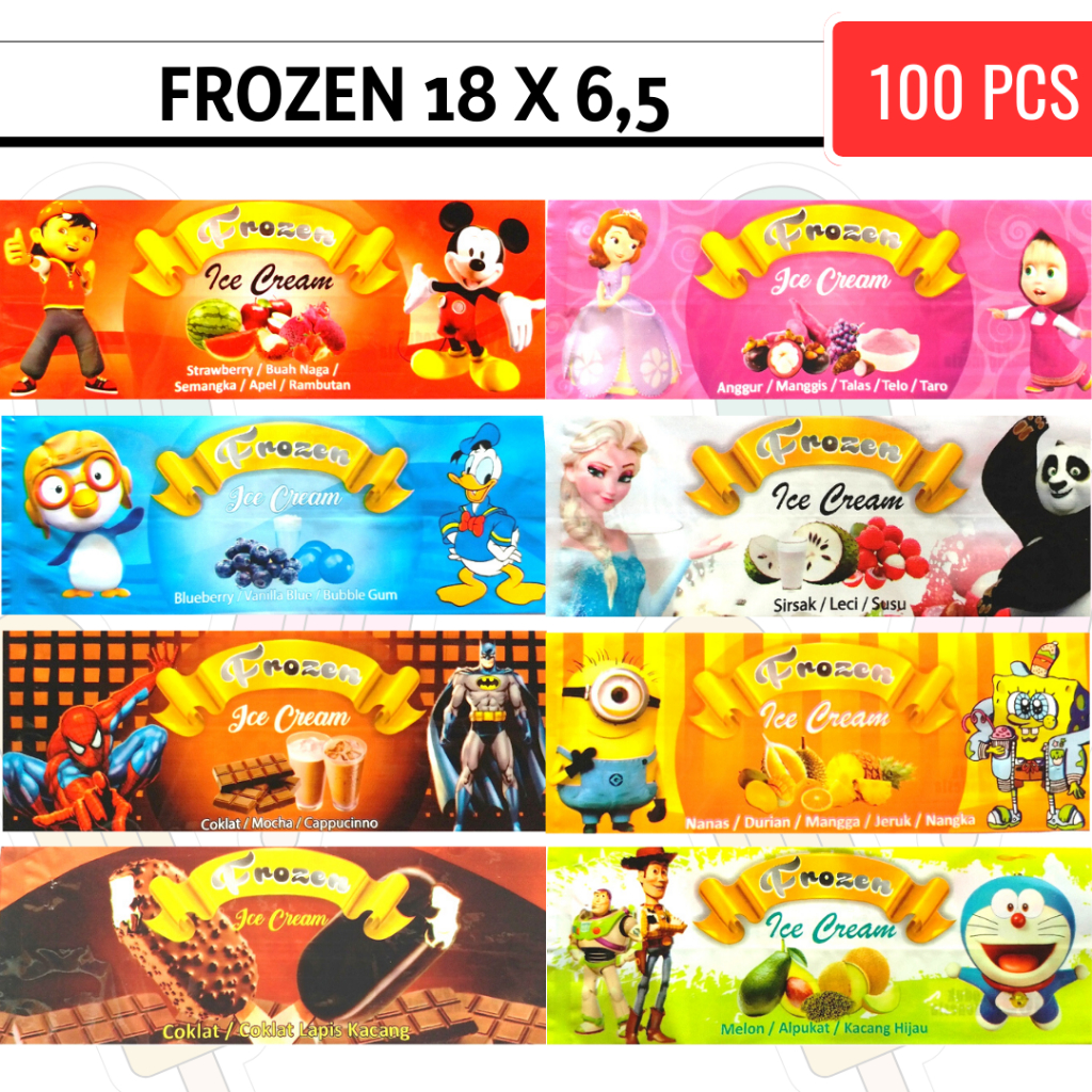 FROZEN KEMASAN ES KRIM / KEMASAN ES MAMBO / HARGA PLASTIK BUNGKUS ES KRIM BISA COD / PLASTIK ES