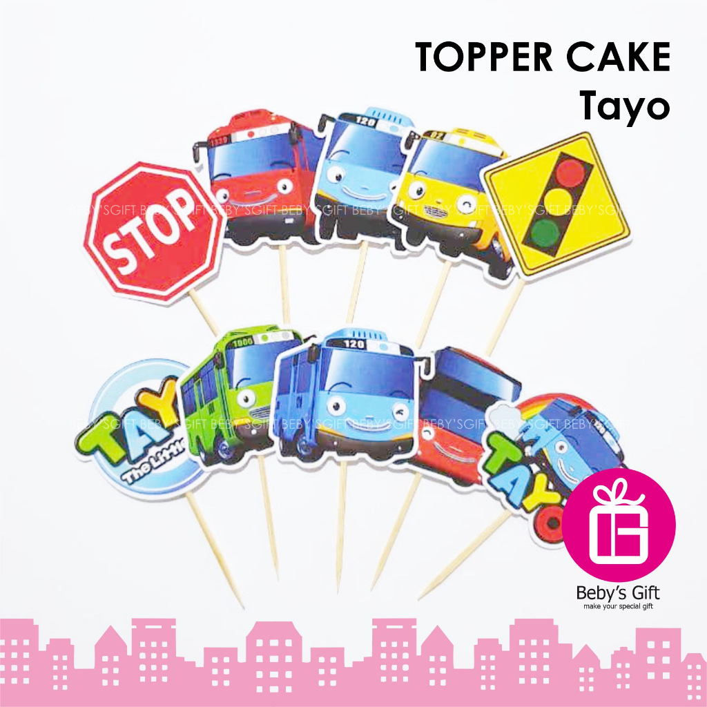 Beby's Gift Topper Cake Ulang Tahun Karakter Tayo