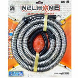 Selang Gas Cover Aman dari Tikus WELHOME Flexible 1.8M SNI WG-218