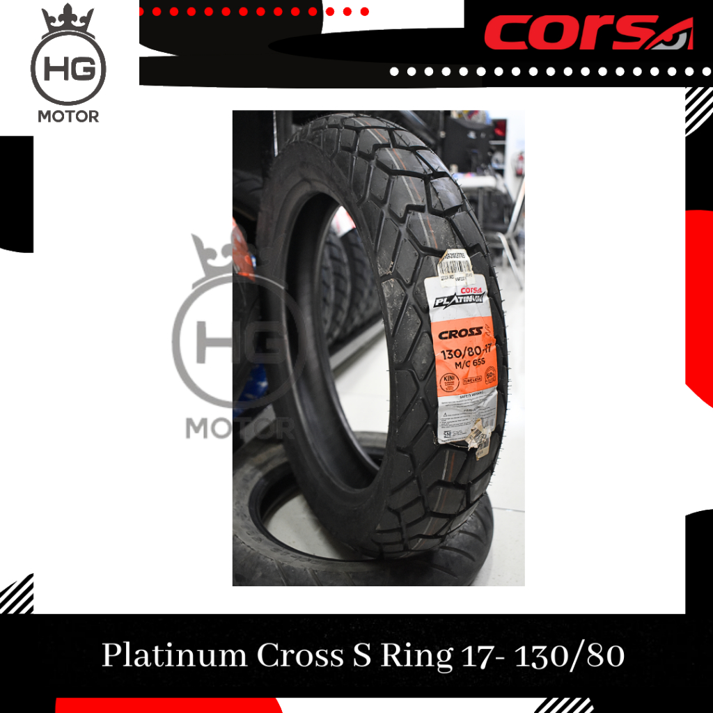 BAN CORSA PLATINUM 130-80-17 CROSS S TUBELESS