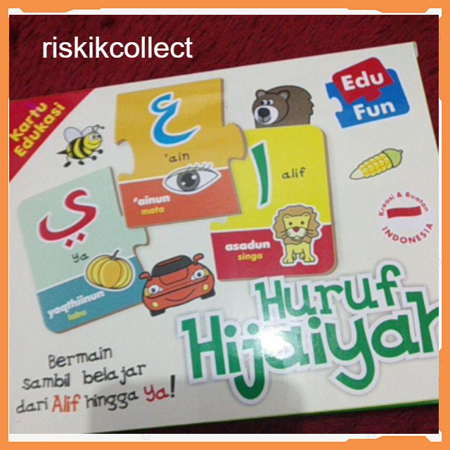 Kartu Pembelajaran Anak Edukasi Edu Fun HURUF HIJAIYAH Model Puzzle
