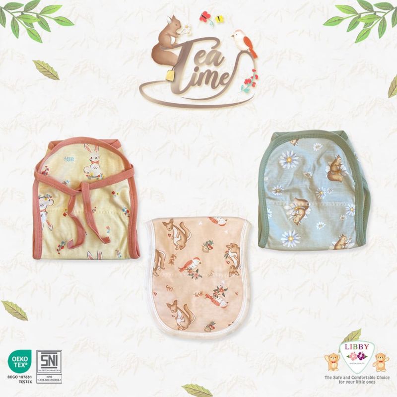 Libby 3 Pcs Popok Tali  Print / Popok Bayi Libby / Popok Bayi