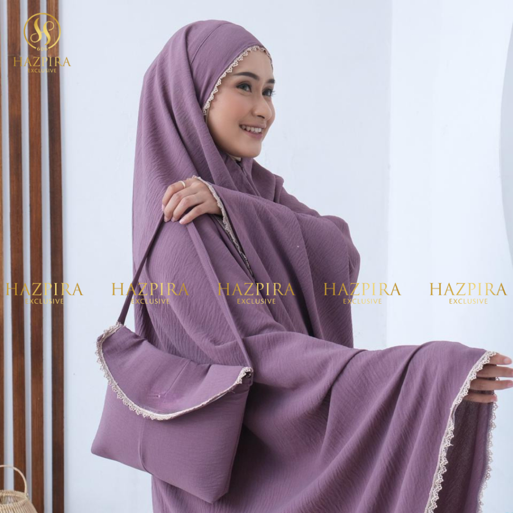 Mukena Dewasa Cringkle Airflow Renda 3in1 Jumbo