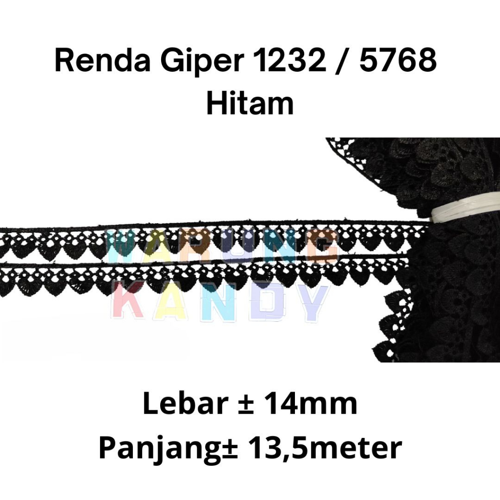 Renda Giper 1232 / 5768 14mm Hitam