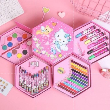 

Crayon Set Isi 46 Spidol Pensil Warna Cat Air Alat Lukis Murah