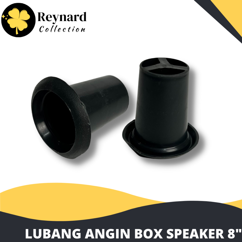 Lubang Angin Box Speaker Salon 8 Inch Hitam Polos High Quality