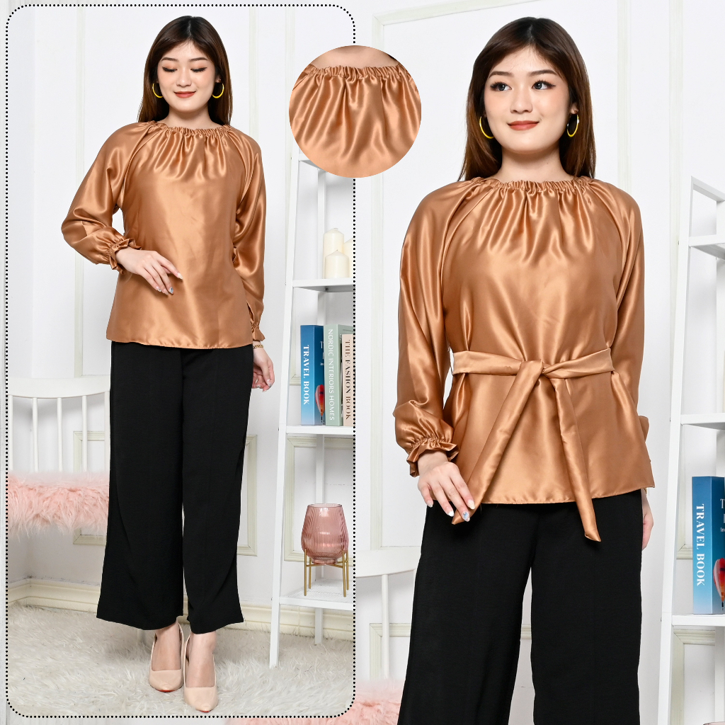 Hanolshop Blus Kemeja Wanita Aastiaa - Baju Atasan Wanita Terbaru